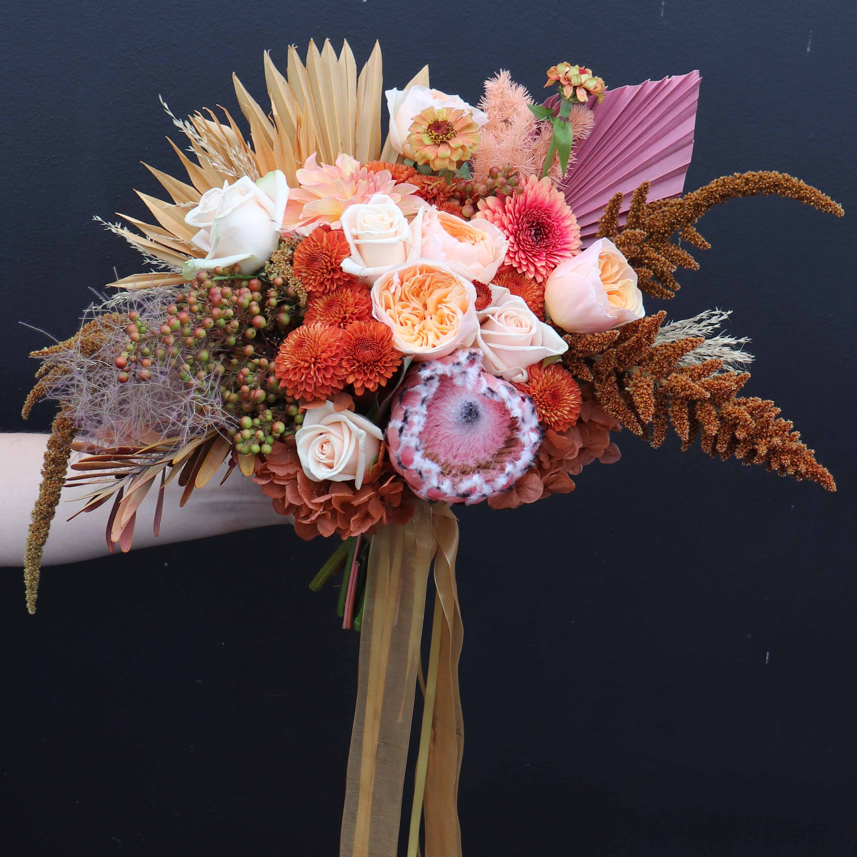 Bridal Bouquet Boho Chic Amy's Wedding Flowers NZ